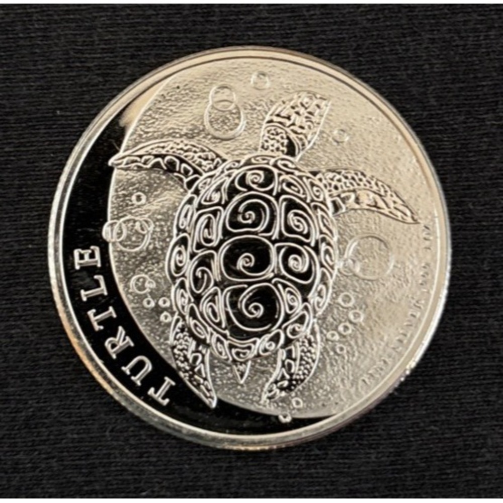 2014 1 oz New Zealand Silver $2 Niue Hawksbill Turtle Coin (BU)